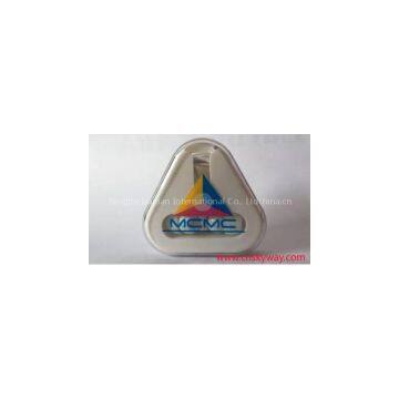 Branded promotional Ear buds triangle case