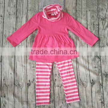 Yawoo Green Cotton Dress Match Christmas Tree and Scarf 3 Pcs Christmas Set Cheap Toddler Boutique Clothing