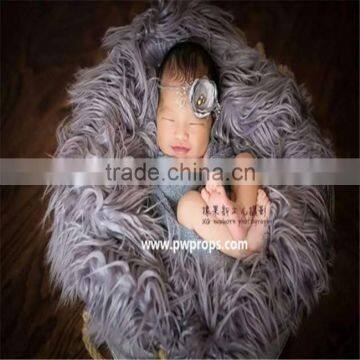 Baby faux fur rug Newborn faux fur fabric Baby fur rug photography props Newborn blanket backdrop photo props