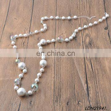 Long Fashion Freshwater Pearl Beaded Necklace Rainbow Glass Beads Necklaces Jewelry photo-2