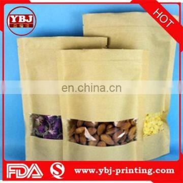 2016 YBJ Customized Brown Food Packaging Resealable Kraft Paper Kraft Paper Stand up Pouch photo-4