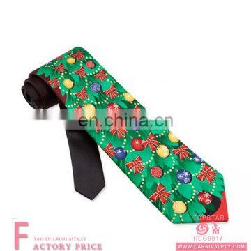 Decorated Christmas Trees,Bell and Bow-tie Christmas Tie for Party