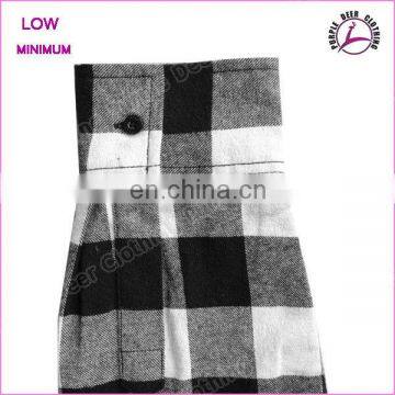 Mens Black White Check Pattern Cotton Shirt Long Sleeve Thick Flannel Shirt photo-4