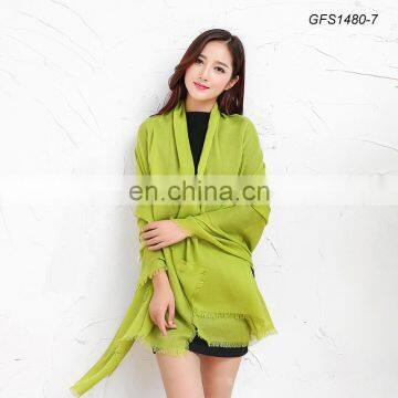 2018 Hot Products Plain Solid Color Women Tassel Shawl Scarf photo-3