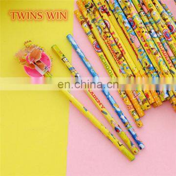 Manufacture cheap bulk fancy advertising stationery 2018 hotsale High Quality wooden pencils with eraser