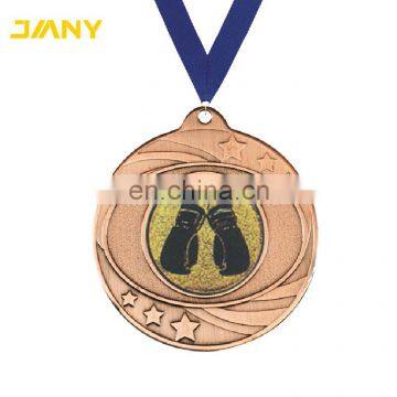 Custom Made Good Quality Zinc alloy Gold Metal Plated Boxing Medal