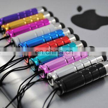 wholesale green printable customising rubber tip stylus pen