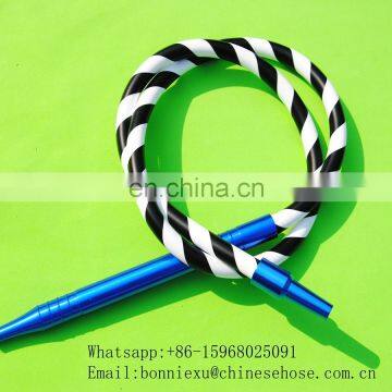 JG Two Colors Matte Surface Silicone Hookah Hose With 300mm Aluminum Mouth Piece,10x15mm Non-toxic Smoking Hose Pipe