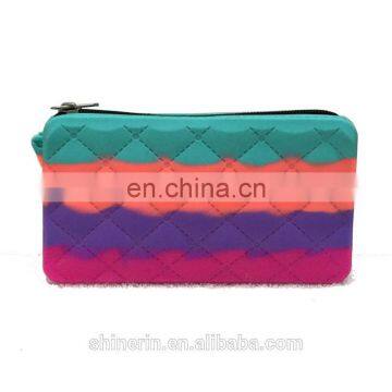 High Quality Candy Colorful Long Fashion Ladies Clutch Bag Purses Silicone Rubber Famous Brand Wallets photo-2