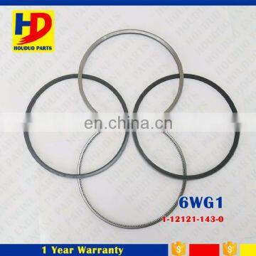 6WG1 Piston Ring Excavator Engine Parts OEM No 1-12121-143-0