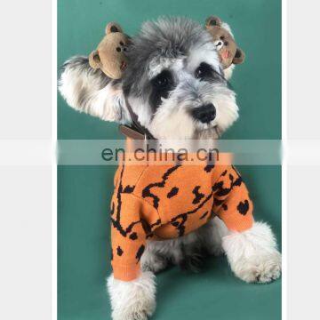 Spring Autumn Printed Dog Clothes Pullover Sweater Teddy Dog Schnauzer Pomeranian Corgi Pet Clothes photo-5