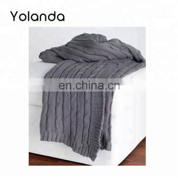Hot Sale Ultra Soft Knitted Throw Blanket