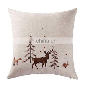 Light LED Christmas Cushion With Embroidered Pillow Cover Decorative