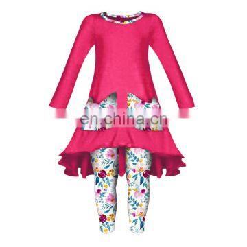 Cheetah Long Sleeves Tunic Leggings Set Kids Fashionable Clothing Baby Girls' Clothing Sets photo-3