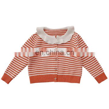 Hot selling solid color long sleeve knitted coat for girls spring fashion casual kids coats