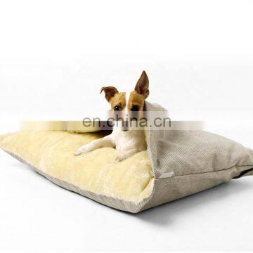 Dog Bed Pet Cushion Crate Mat,Washable Pet Bed for Medium Large Dogs With Blanket photo-4