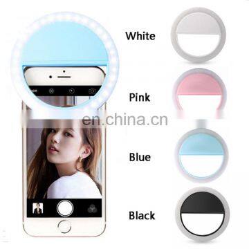 Portable Fill Light Usb Beauty Circle Clip On Mobile Phone Photography Micro Camera Led Flash Ring Selfie Light