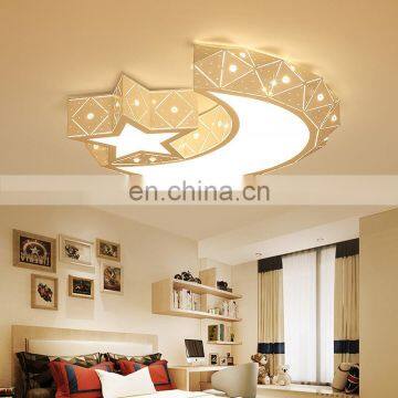Creative LED Living Room Ceiling Light Modern Simple Stars Moon Hollow Lamps for Children Bedroom photo-3
