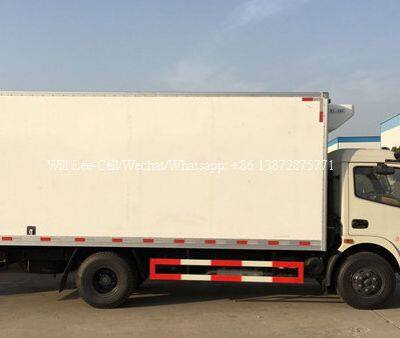 5-6 Tons Small Food Freezer Box Mini Milk Reefer Fridge Van Fish Meat Transport Refrigerator Trucks With Rear Hydraulic Tail photo-3