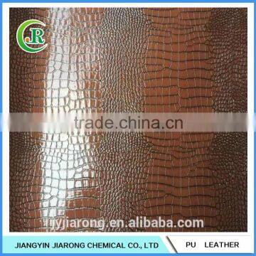 Crocodile Grain Artificial PU Leather Fabric for Bags photo-6
