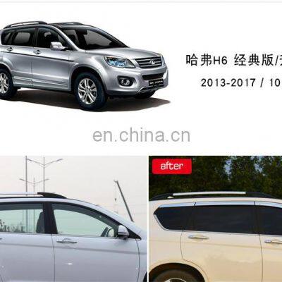 Chrome Door Visor Side Window Deflector Shade Sun Rain Shield Silver Strips Guard for Haval H6 photo-3