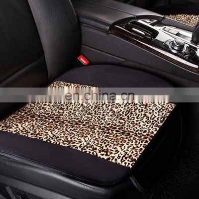 High Quality Autumn Winter Full Set Velvet leopard print Non-slip Seat Cover