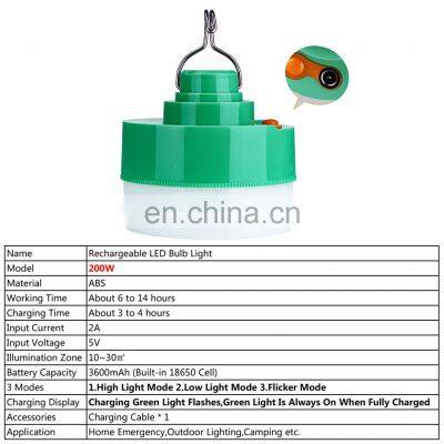 New Design Wholesale Smart LED Bulb Lights Lamp Outdoor Hanging Emergency Bulb for Camping & Night Market photo-2