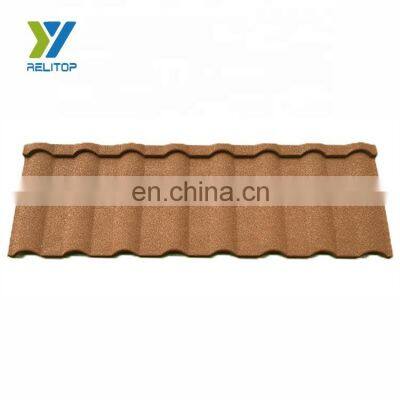 High quality coffee brown color aluminum zinc  stone roofing sheet roof tiles zimbabwe