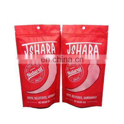 Factory Outlet Stand up Transparent Zipper Lock Matte Spice Powder Packaging Bag photo-5
