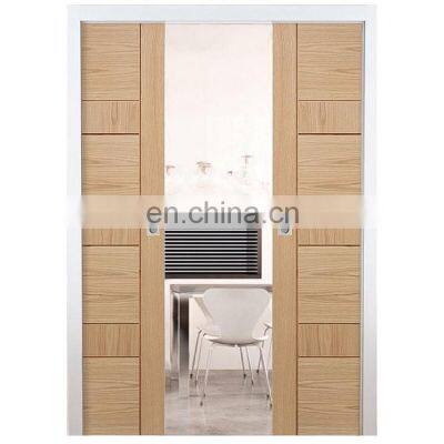 Double leaf interior wood door fire rated pocket door