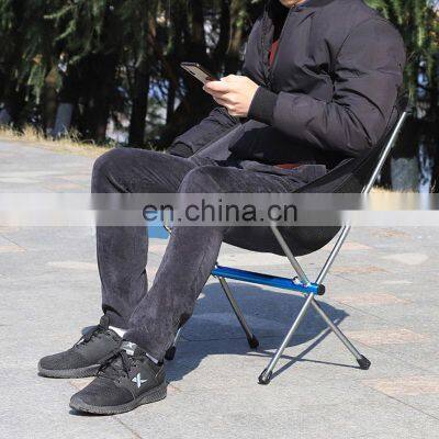 2022 Ground High Back Beach Travel Floor Aluminium Outdoor Moon Portable Folding Chair Camping photo-2