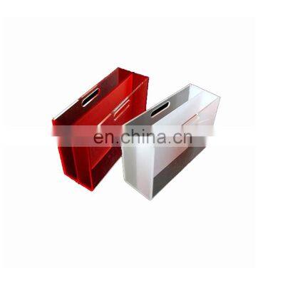 Customized Office File Holder Clear Acrylic Storage Case Display Custom Acrylic File Box