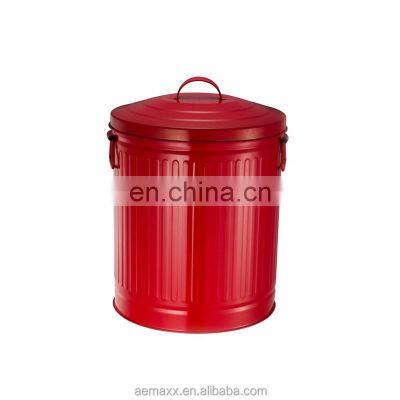 Galvanized Steel Kitchen Countertop trash Bin laundry bin