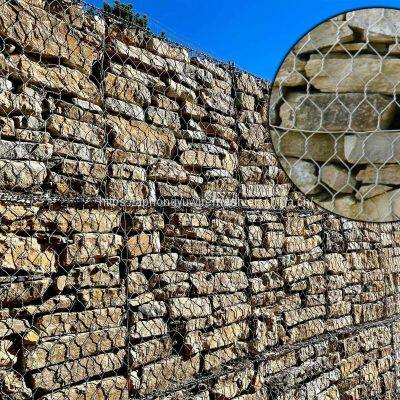 Gabions gabion box gabion basket gaviones gavione retainingwall seawall riverbank rock PVC coated Gabions 2.7/3.4/2.2