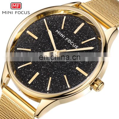 MINI FOCUS MF0044L Fashion Casual Quartz Wristwatch Waterproof Stainless Steel Ladies Fashion Simple Luxury Women Watches