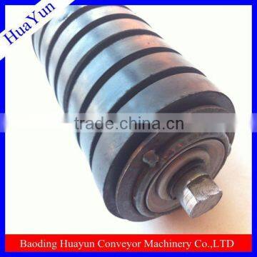 133mm dia rubber coated conveyor idler for conveyor handling system