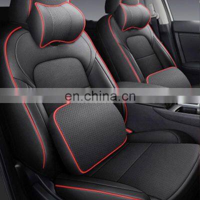 Interior accessories waterproof advanced design Black Red Standard Imitation fiber leather full set leather car seat covers