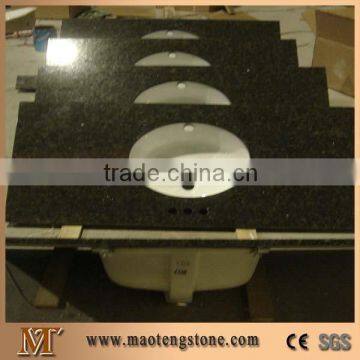 Shanxi Black Granite Bathroom Vanity Top,China Absolute Black Granite Vanity Top,China Black Granite Countertop