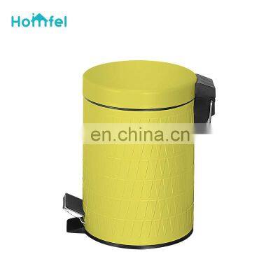 Hot Sale Factory 3L Multi Color Pedal Trash Can Powder Coating Metal Waste Bin OEM Storage Bathroom Hotel photo-5