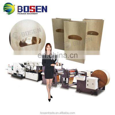 BS 460w Paper Bag Making Machine with Window Pacthing and Punching