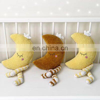 Hot Selling Crochet Pillow Cloud and Moon For Kid Room Crochet Pattern Moon Wholesale in Vietnam photo-2