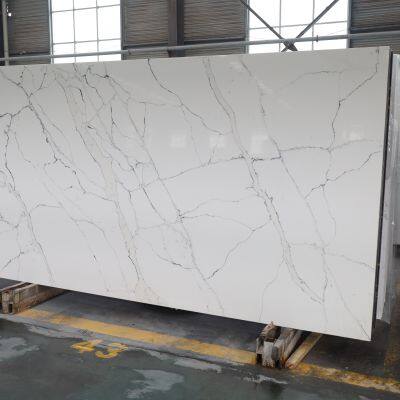 Code：7243，Calacatta Artificial Stone Quartz Slab Kitchen Countertops photo-2