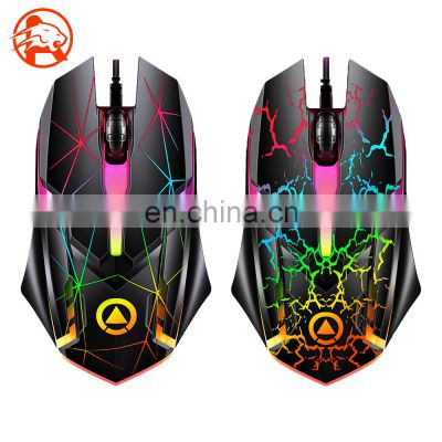 Wired USB 1200DPI RGB LED light-emitting game mouse computer accessories Amazon hot wholesale USB wired mouse