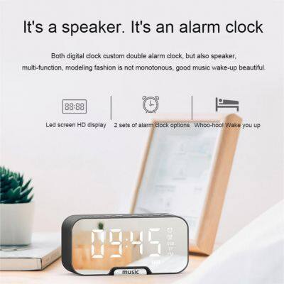 All New Clock Wireless Speaker High Definition Mirror Portable Waterproof Smart Mini Speaker photo-2