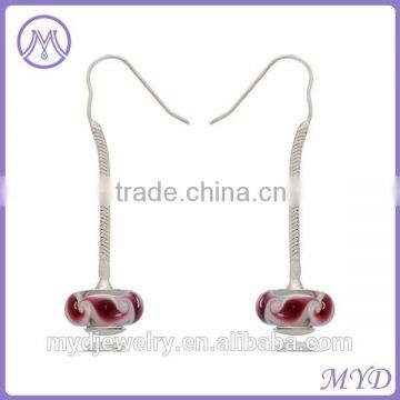 Cheap Murano Lampwork Glass Bead Dangling Earring Made in Shenzhen photo-3