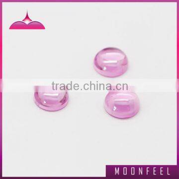 Cabochon roumd name pink genstane