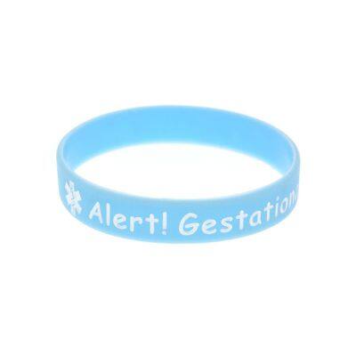 Factory Price Alert! Gestational Diabetes Mellitus Medical Warning Slogan Custom Silicone Wristband photo-6