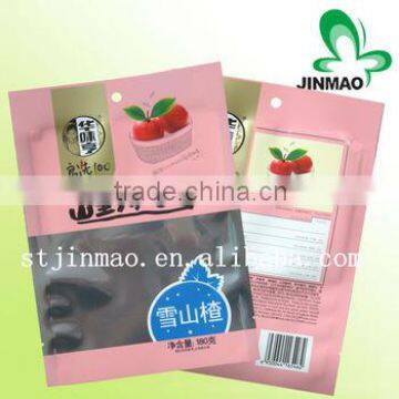 Dry fruit clips sliver flat heat sealed bags with window