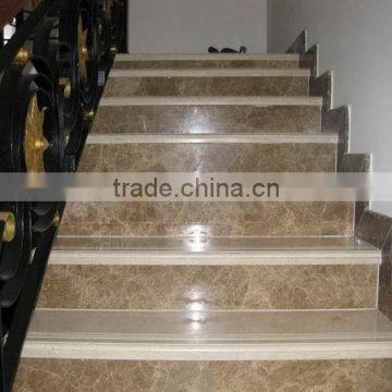 Interior Cheap Polished Light Grey Marble Stone Risers & Stairs photo-2
