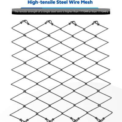 High-Strength 95% Zn/5% AI Structural Steel Wire Mesh G65/4 Diamond Rockfall Netting for Woven Chain Link Bending